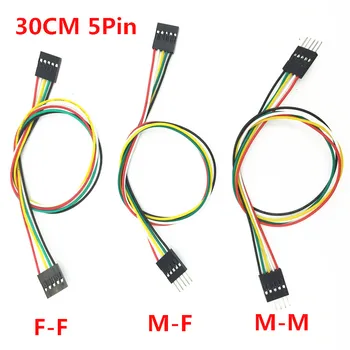 Провода для хлебной доски 20 шт./лот 30 см 5Pin Jump Wire Кабель electronica AWG26 2,54 мм Соединительные Провода кабельная катушка