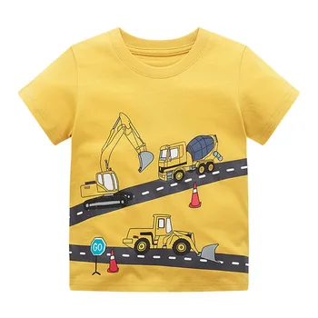 Детская одежда для прыжков с трамплина, летние футболки для мальчиков и девочек, Хлопковая одежда для малышей с коротким рукавом от 2 до 7 лет, Лидер продаж, детские футболки