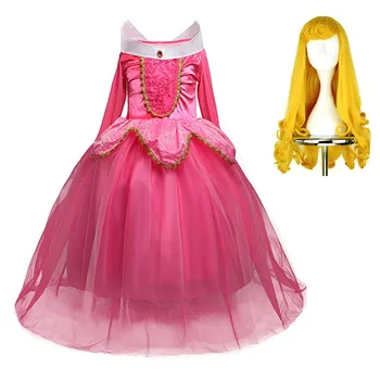 Платье Авроры для девочек, костюм Спящей Красавицы, детское платье Принцессы, детский наряд на Хэллоуин, День рождения, одежда