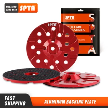SPTA 5-дюймовый 125-мм алюминиевый опорный диск Красного цвета для полировки автомобилей DA Полировщик Двойного действия, устройство для буферизации