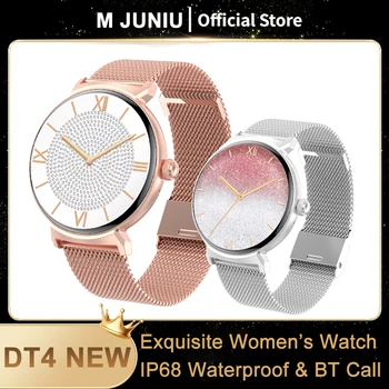 DT4 Новые Смарт-часы с 1,45 дюймовым Экраном Bluetooth-Вызов во Время Менструации IP68 Водонепроницаемый Спортивный Трекер сердечного ритма Smartwatch Для Женщин