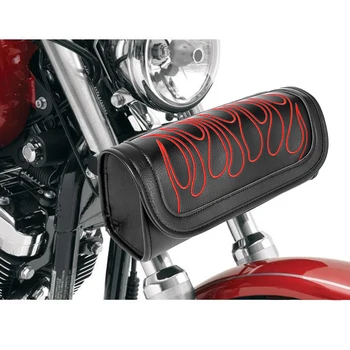 Мотоциклетная Вилка, сумки для инструментов, Кожаная Дорожная сумка для хранения, Передняя Багажная сумка для Harley Sportster XL Touring Softail Dyna Road King