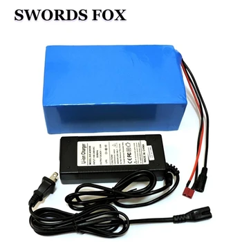 SWORDS FOX 48V 32AH аккумулятор для электровелосипеда, литиевая батарея для 1000 Вт, аккумулятор для электромобилей, зарядное устройство 5A, Бесплатная доставка