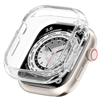 Чехол для часов, защитная пленка для экрана Apple Watch Ultra 49 мм, мягкая тонкая защитная пленка из прозрачного ТПУ, бампер для Apple Watch