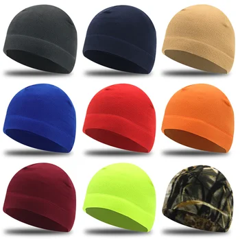 Зимние флисовые кепки Для мужчин, Военные Тактические кепки, Охотничья походная шапка, Флисовые женские шапочки, Лыжные шапки для рыбалки, Велосипедные кепки, Теплая шапочка