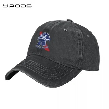 Бейсболки с логотипом Pabst Blue Ribbon для мужчин и женщин, винтажные хлопковые шляпы для папы, бейсболка с принтом Snapback
