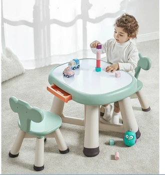 Многофункциональный детский стол и стул, Детский стол, Набор стульев, Обучающий игровой стол, Научная защита позвоночника, Детский стол