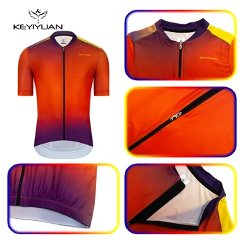 KEYIYUAN MTB Рубашка Для Скоростного Спуска Джерси Для Велоспорта Горный Велосипед Дышащая Одежда Для Верховой Езды Camisas Ciclista Tenue Cyclisme Homme