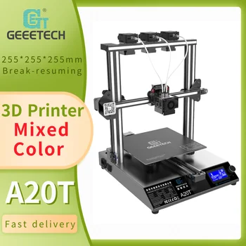 Geeetech A20T Разноцветный 3D-принтер с 3 экструдерами, Модернизированный комплект для высокоточной печати GT2560 