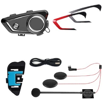 Мотоциклетный шлем с Bluetooth-гарнитурой, жесткая наклейка, Встроенный домофон и функция обмена музыкой, применяются к полушлему