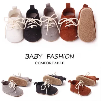 Обувь Для новорожденных, Обувь для маленьких Мальчиков и Девочек, Классическая Кожаная Противоскользящая Резиновая Подошва, Первые Ходунки Для Малышей, Обувь Для маленьких Девочек, Мокасины
