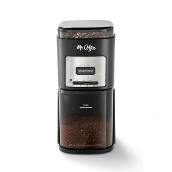 Автоматическая кофемолка на 12 чашек Черного цвета Прецизионного помола для всех видов кофе в электрической кофеварке Бесплатная доставка Mill Coffe