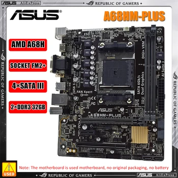 Используется для ASUS A68HM-PLUS оригинальная материнская плата с разъемом FM2 + fm2 DDR3 32G настольная материнская плата A68