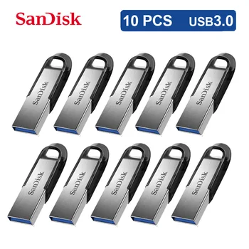 10 шт./ЛОТ Оригинальный SanDisk CZ73 USB 3.0 Mini Pen Drive 16 ГБ 32 ГБ 64 ГБ 128 ГБ USB Флэш-накопитель Memory Stick U Диск USB-ключ Флешка