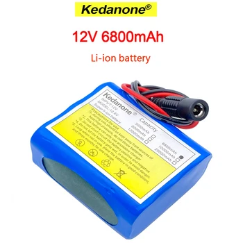 Литий-ионные аккумуляторы Kedanone 12V 6800 mAh с защитой от литиевых аккумуляторов BMS для мониторинга + зарядное устройство 12,6 V