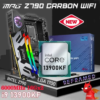 MSI Z790 CARBON WIFI Материнская плата Intel Z790 i9 13900KF LGA1700 Комплект процессоров i9 13900KF CPU Combo Kingston Renegade 6000 МГц 32 ГБ