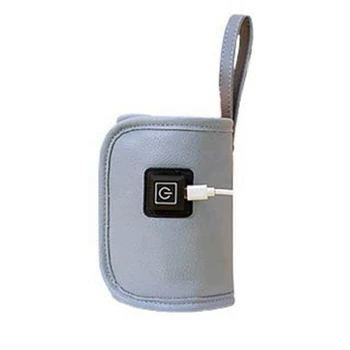 USB-подогреватель для молока и воды, Прогулочная коляска, изолированная сумка, безопасная для зимы на открытом воздухе -серый