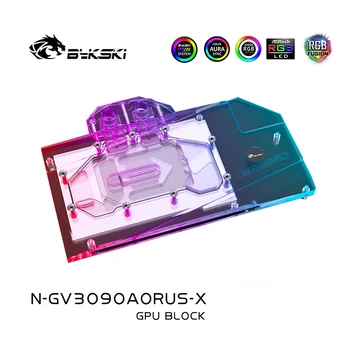 Водяной блок Bykski Используется для видеокарты GIGABYTE Arous RTX 3090 MASTER/3080 MASTER GPU, Блок Медного радиатора N-GV3090AORUS-X