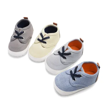 Парусиновая обувь для новорожденных, универсальные повседневные кроссовки для маленьких мальчиков и девочек, нескользящая обувь для малышей, обувь для маленьких мальчиков