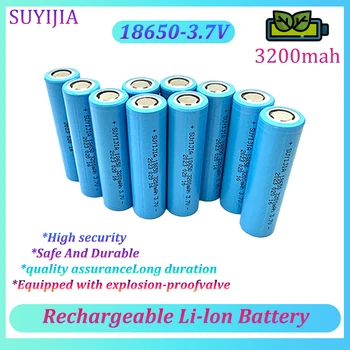 SUYIJIA 18650 Литий-ионная Аккумуляторная батарея Большой Емкости 3,7 В 3200 мАч для Фонарика Налобной рации с зарядным устройством 4,2 В 1A