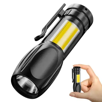 Cob Мини-Фонарик, Многофункциональный USB Перезаряжаемый, Портативный, Сильный Свет, Светодиодные фонари для кемпинга, Факелы
