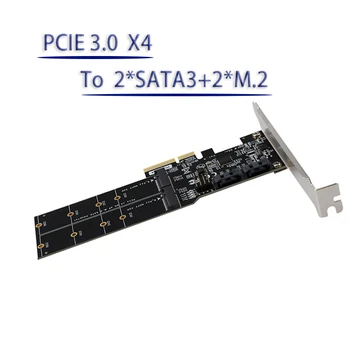 Контроллер карты PCI E Sata PCIE карта расширения Sata3.0 Адаптер PCIe Конвертер PCI-E Riser Card Адаптер B-Key Карта адаптера для ПК