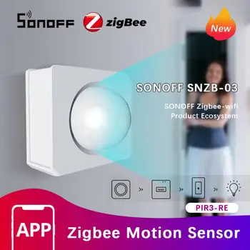 SONOFF SNZB03 Датчик Движения Zigbee Удобное Смарт-Устройство Для Обнаружения движения, Срабатывания сигнализации, ZBBridge eWeLink App Alexa Google Home