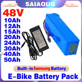 Аккумулятор для электровелосипеда Saiaoug 48v 15ah 24ah30ah 18650 литий-ионный аккумулятор комплект для переоборудования велосипеда bafang 1000w + мотор для BMEbike 750 Вт 48v 13ah