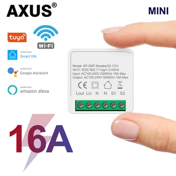 Tuya Alexa Таймер Smart Switch Релейный Модуль Работает С приложением Google Home Smart Life Дистанционное Управление Переключателями Wifi Настенный Выключатель 16A 10A
