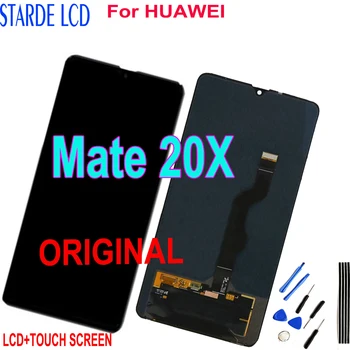 ОРИГИНАЛ Для HUAWEI Mate 20X ЖК-дисплей с Сенсорным экраном Дигитайзер В Сборе Для Huawei Mate 20 X Дисплей EVR-L29 EVR-AL00 EVR-TL00