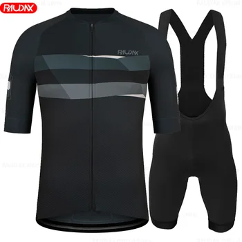 RAUDAX-Мужская велосипедная одежда, Комплект из Джерси для велоспорта, Велосипедные Шорты, Брюки, Одежда для шоссейного велосипеда, Костюм, MTB Maillot, 2023