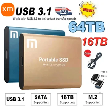 500 ГБ Портативный Внешний Ssd-накопитель 1 ТБ USB3.1 Мобильный твердотельный жесткий диск 2 ТБ Мобильный накопитель для Xiaomi для Портативного компьютера