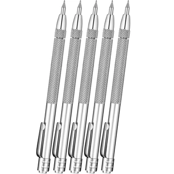 5 Упаковок керамической стеклянной маркировочной ручки с магнитом, Универсальная алюминиевая ручка для травления стекла/керамики/металлического листа