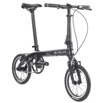 SAVA Z0 односкоростной складной велосипед из углеродного волокна, 14-дюймовый студенческий велосипед, складной велосипед с одной кнопкой, 6,7 кг, легкий прогулочный велосипед