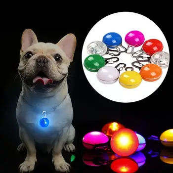 Животное кулон LED световой бирка собаки любимчика подвеска 8-любимчик цвет свечения свечение кулон кулон кулон светодиодный светящийся домашнее животное Собака U2O9