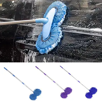 Щетка для мытья автомобилей с гибким вращением с 2 головками, автоматическая швабра для мытья Многофункциональные инструменты для ухода за автомобилями для всех автомобилей