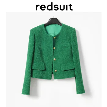 Простое Зеленое Отбеливающее Короткое пальто с запахом, сотканное на ветру, с верхом, уменьшающим возраст