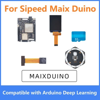 Для Sipeed Maix Duino Development Board Черный модуль K210 RISC-V AI LOT ESP32 С Камерой + 2,4-дюймовый экран + Микрофонный массив + TF-карта