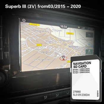 Подходит Для Skoda Superb III 3V 2015 2016 До 2020 32 ГБ Памяти SD Карта GPS Навигационная Крышка Хорватия Кипр Чехия