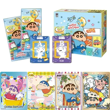 Тематическая серия открыток Crayon Shin-chan с аниме-персонажами, веселая коллекция открыток для хобби, игрушки, подарки на день рождения для мальчиков и девочек