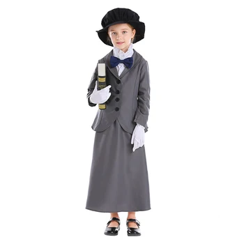 Винтажная униформа частного репетитора, платье феи для девочек, костюм на Хэллоуин для детей, няня-ведьма Макфи, Костюмы Аниме для косплея, одежда