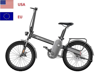 Новый электрический велосипед 20 Дюймовый Складной электровелосипед с двумя сиденьями City Ebike DYU R1 EU US Stock