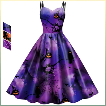 Цветные платья для Косплея на Хэллоуин, Карнавальный костюм Ведьмы, Одежда для взрослых, Вечернее представление, Дьявольское готическое платье