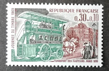 1 шт./компл. Новая почтовая марка Франции 1969 года, гравировка почтовой перевозки, почтовые марки MNH