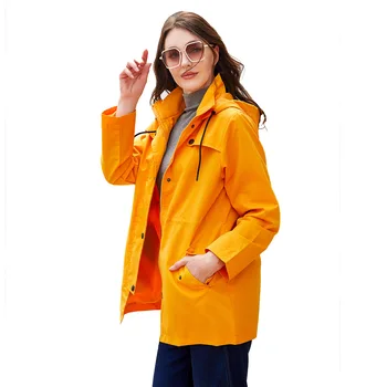 Новая ветровка, женский кардиган средней длины, пальто с капюшоном, открытый плащ