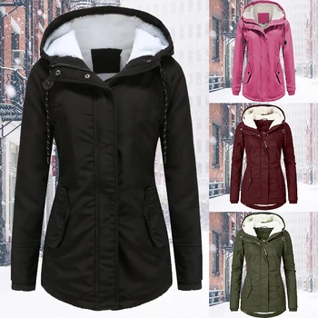 Модная женская утепленная теплая куртка-пуховик, Длинное зимнее пальто, Парка с капюшоном, пальто