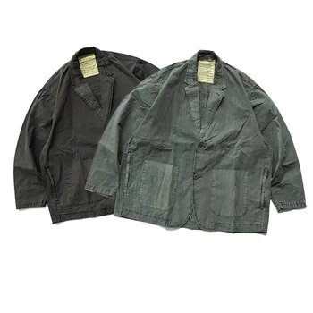 БАЛКИ SSZ 23SS, Японская Мода, Ветхий батик, мужской костюм, куртка с лацканами, пальто