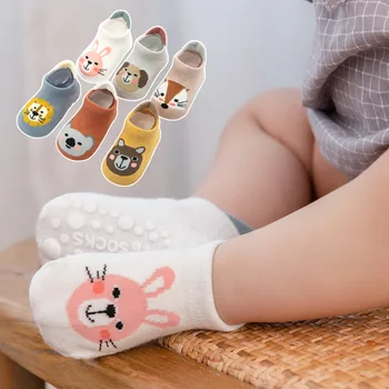 3 пары детских носков Высокого качества, Весенне-летние силиконовые нескользящие носки для младенцев, Хлопковые носки с милыми Героями Мультфильмов для маленьких мальчиков и девочек